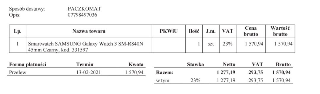 Zegarek Samsung Galaxy Watch3 | zero śladów użytkowania