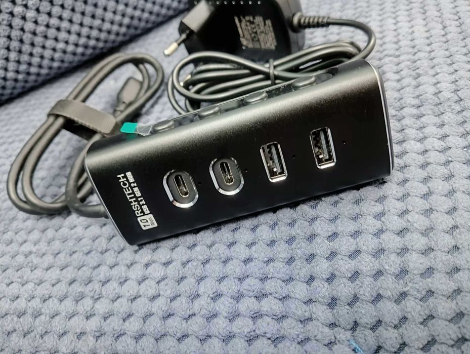 Koncentrator USB HUD 2xUSB-C 2xUSB A 10Gbps