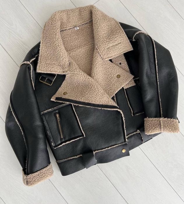 Дублянка, еко шкіра та хутро овчинки, до -10