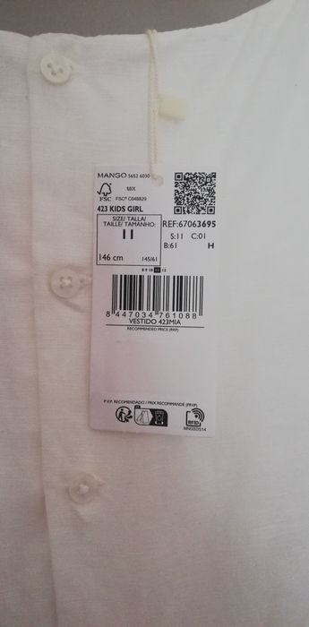 Vestido " Mango" menina