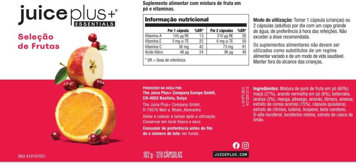 Suplementos Cápsulas Premium Juice Plus - 200€