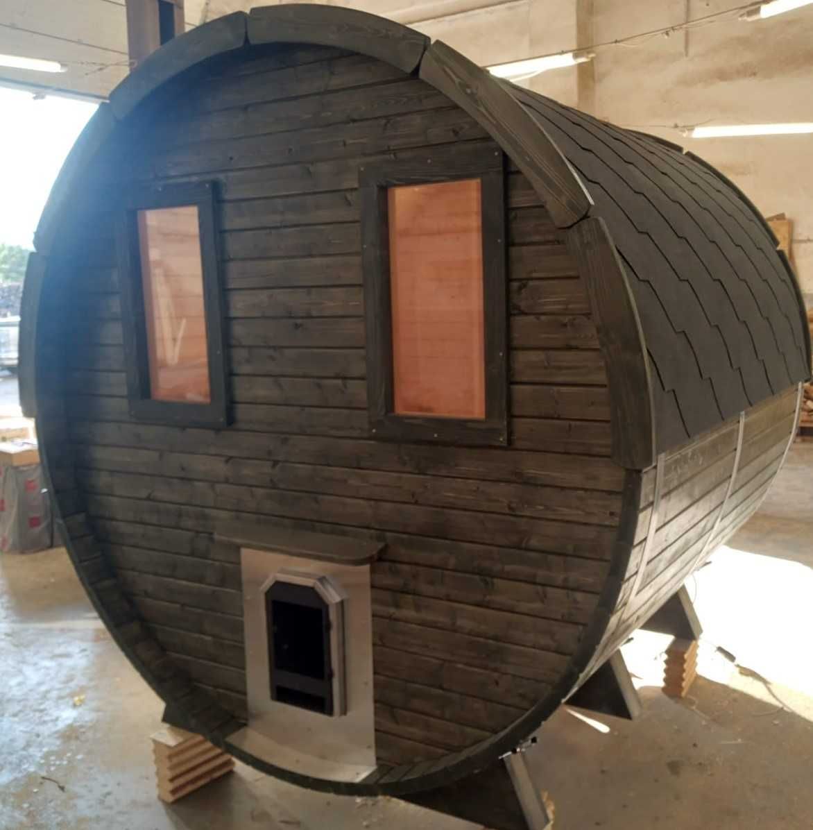 Transport w CENIE!!! KOMPLETNA MINI Sauna ogrodowa Beczka 205cm