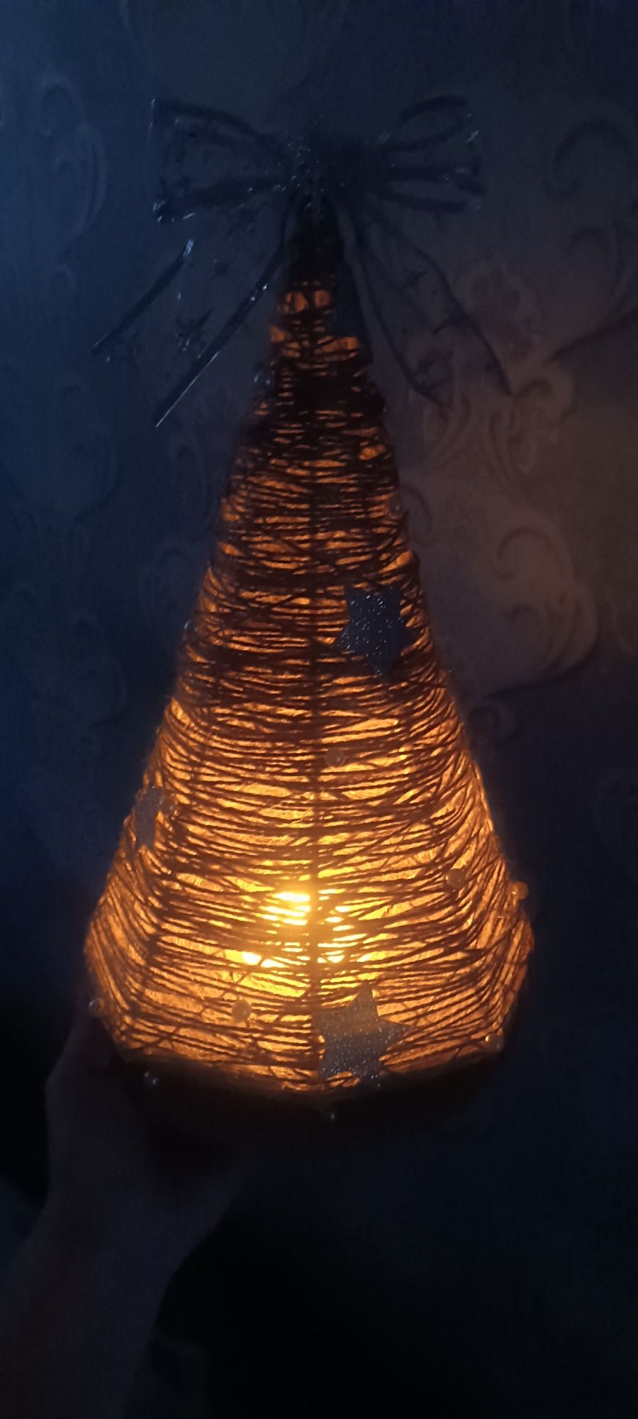 Новогодняя ёлочка с подсветкой, декор. Ручная работа