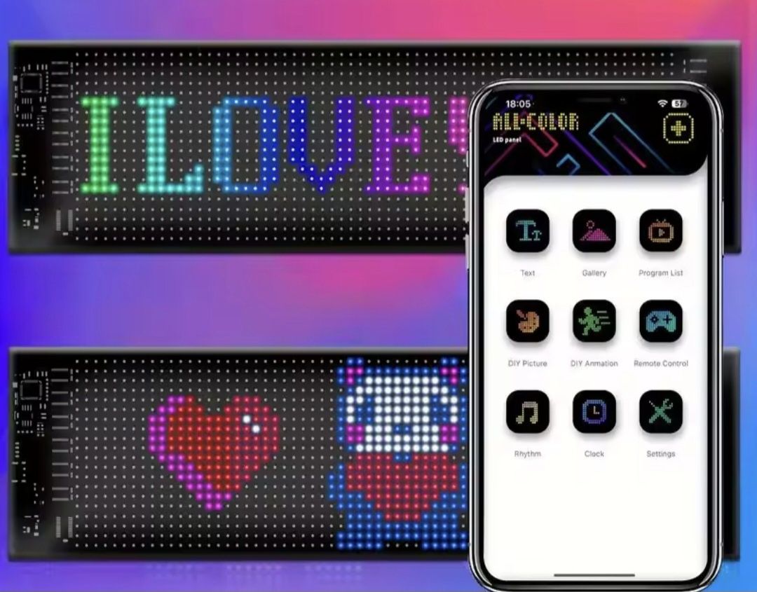 Tablica Matrix LED elastyczna Animacje Loga i wiele więcej