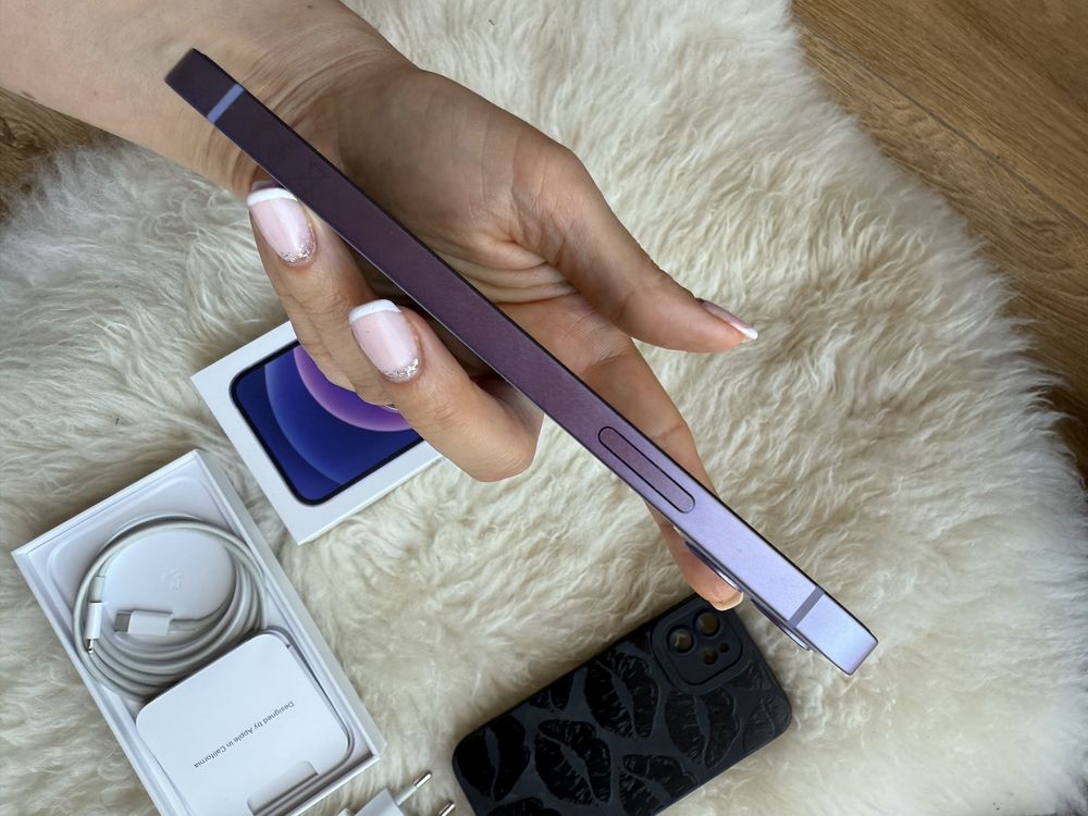 Iphone 12 fioletowy 128 gb + ładowarka