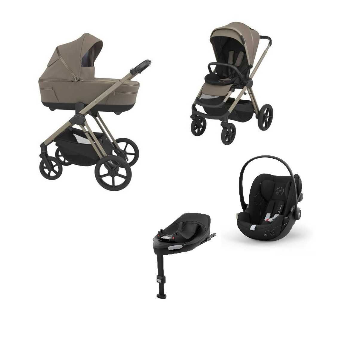 Espiro Miloo 4w1 wózek+ spacerówka + Cybex Cloud G+baza G obrotowa