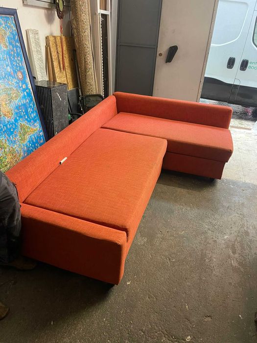 Sofá-cama de canto c/arrumação FRIHETEN - MUITO BARATO