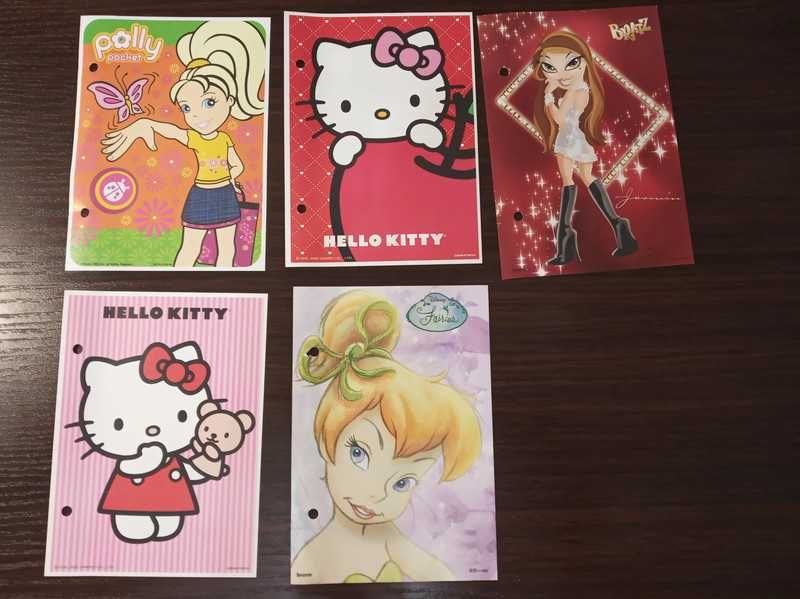 Karteczki do segregatora A6 Hello Kitty Polly Pocket Bratz