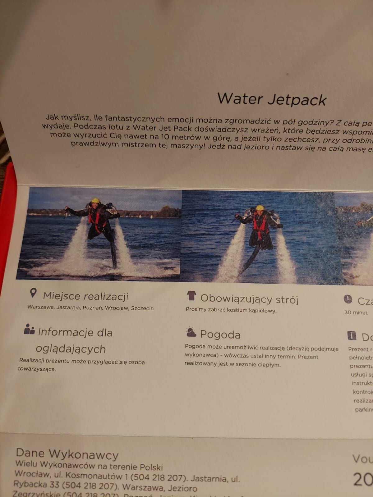 PrezentMarzeń - Water Jetpack