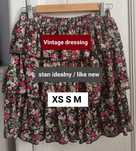 XS S M uni jak nowa spódnica kwiatki falbanki vintage dressing boho