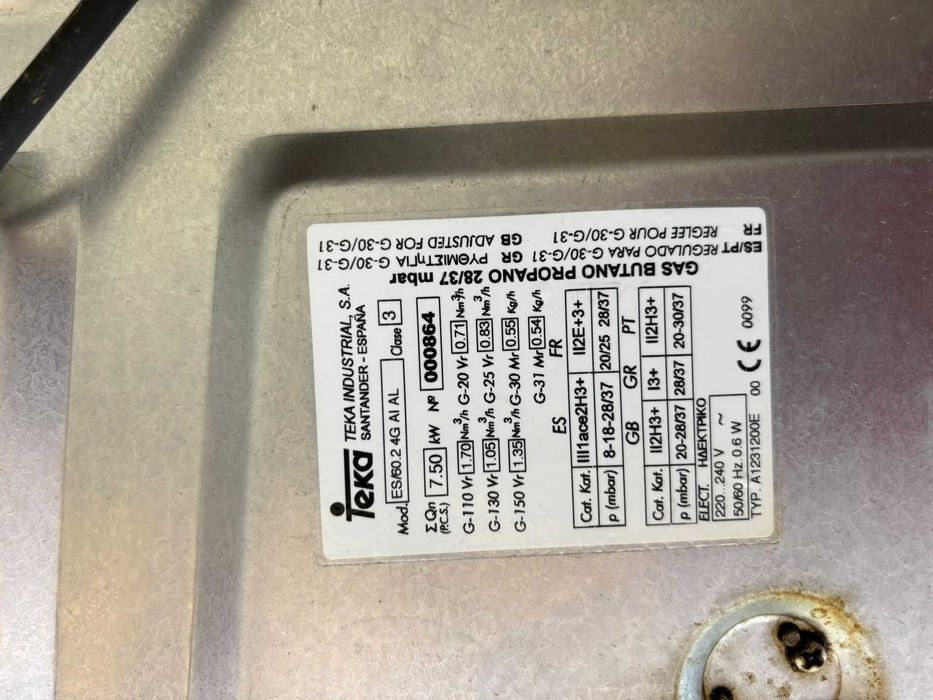 Placa de fogão gás Teka 4 bicos