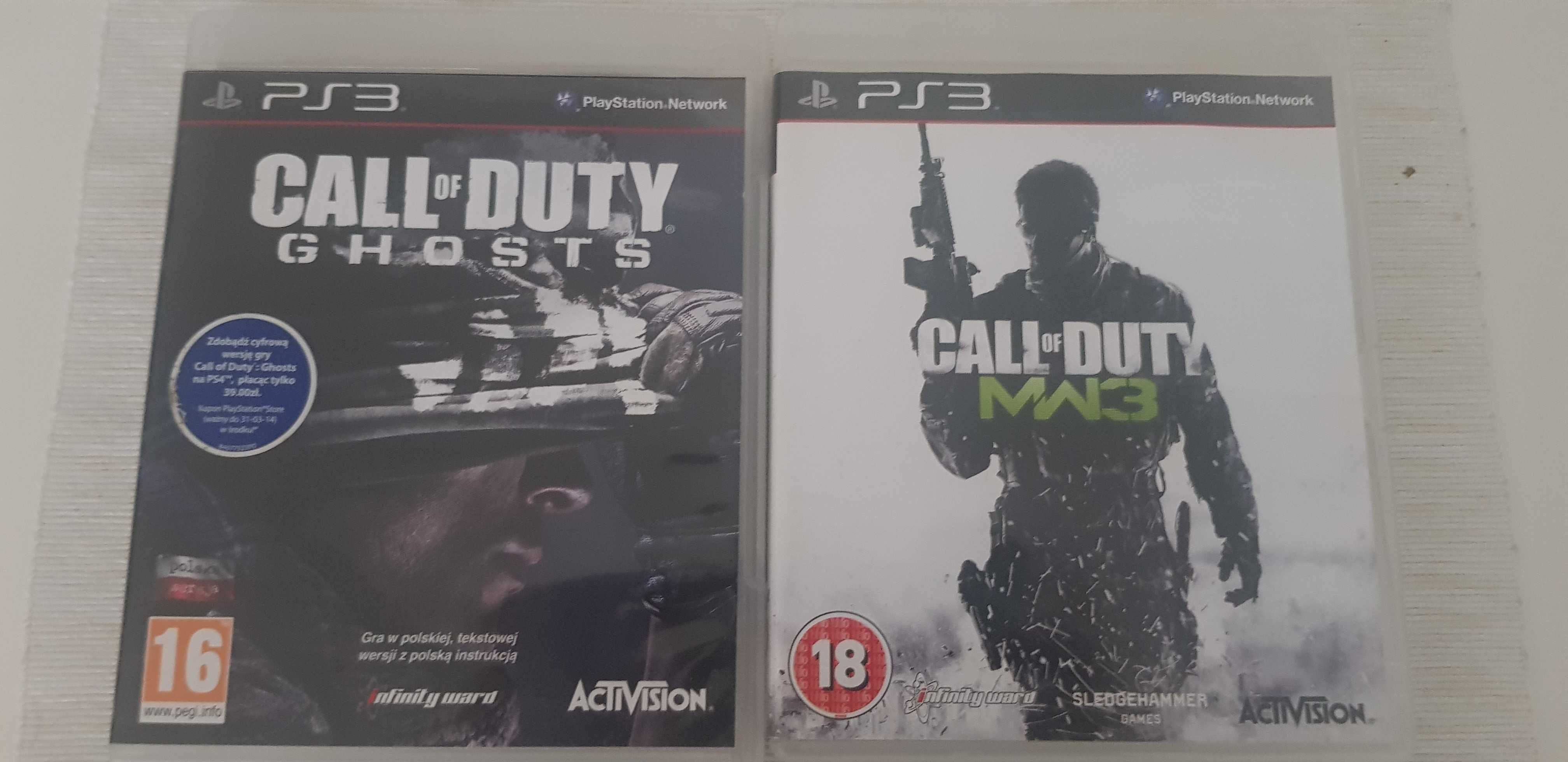 2 gry PS3 Call of Duty: Ghosts PL i MW3 ANG + gratis black ops 3