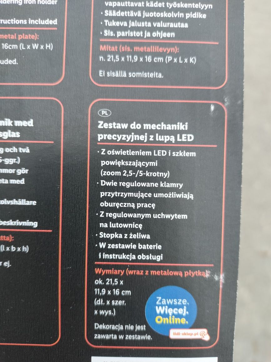 Zestaw do mechaniki precyzyjnej