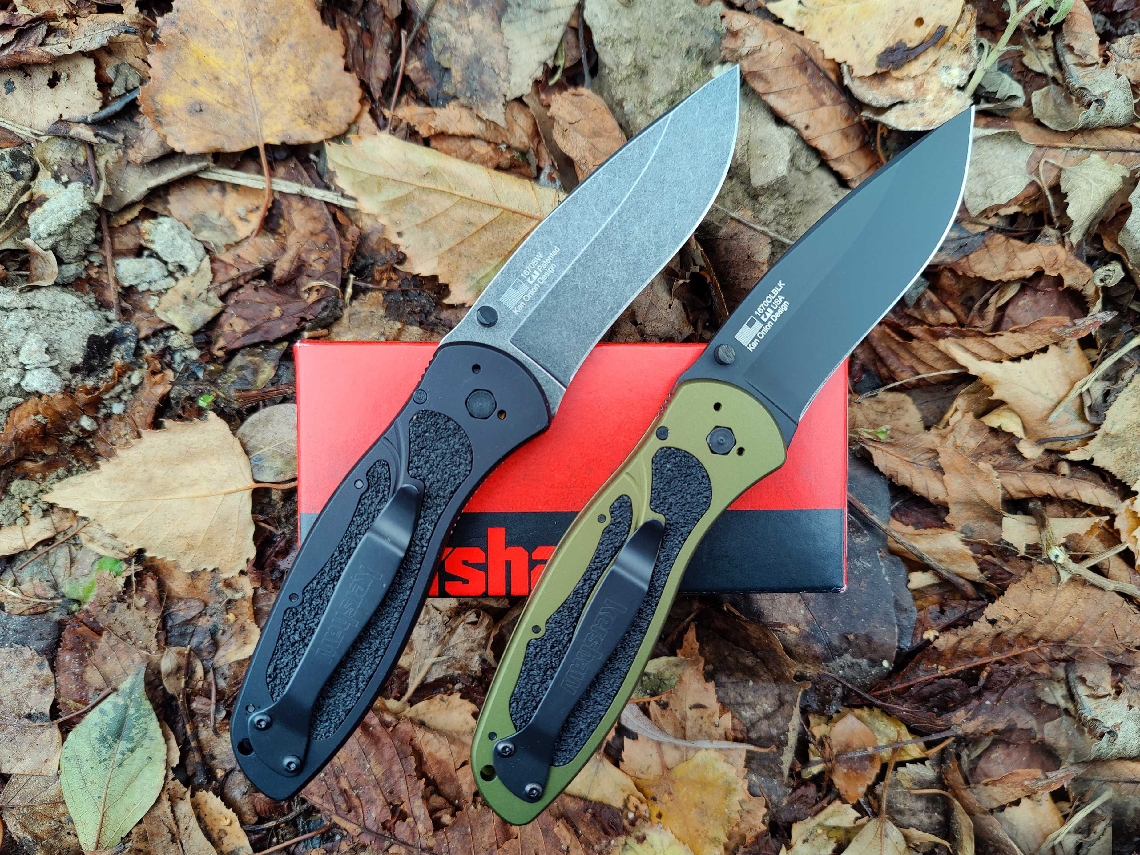 Складной нож Kershaw Blur Olive, Black Stonewash