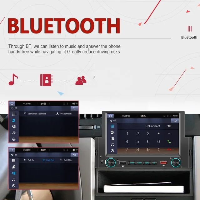 Rádio 1din 6,2" polegadas CARPLAY Android auto Bluetooth NOVO