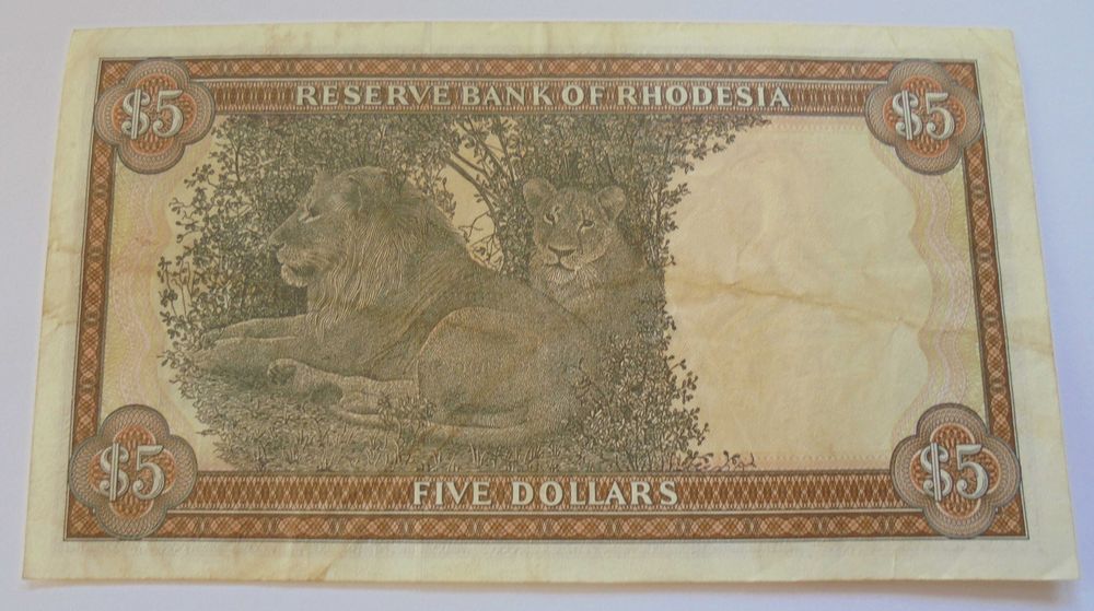 5 Dólares 1979 RODÉSIA MUITO RARA - OPORTUNIDADE