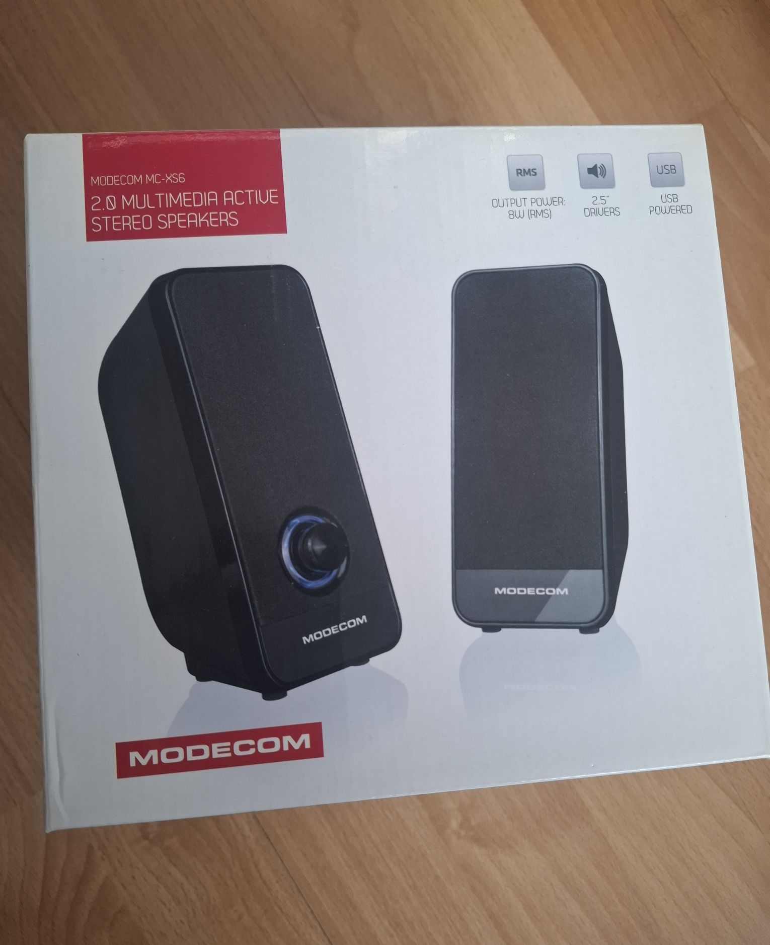 NOWE Głośniki Modecom MC-XS6 2.0 multimedia active stereo speakers