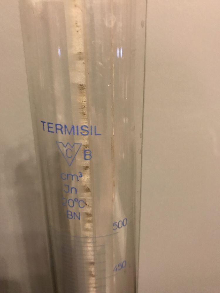 Cylinder miarowy, zlewka do wywoływania zdjęć Termisil PRL