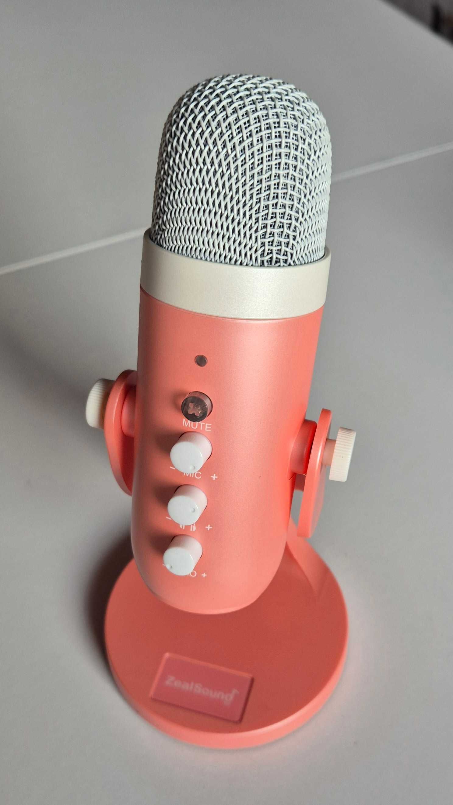 ZealSound mikrofon USB pojemnościowy różowy