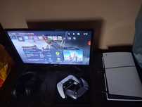 PS5 Digital de 1TB Android TV 2 Comandos DualSense e fones Razer.