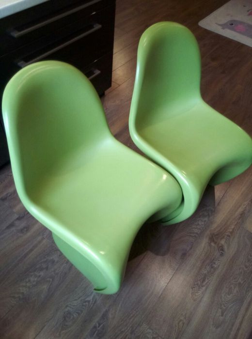 Krzesło panton zielone 2 szt.