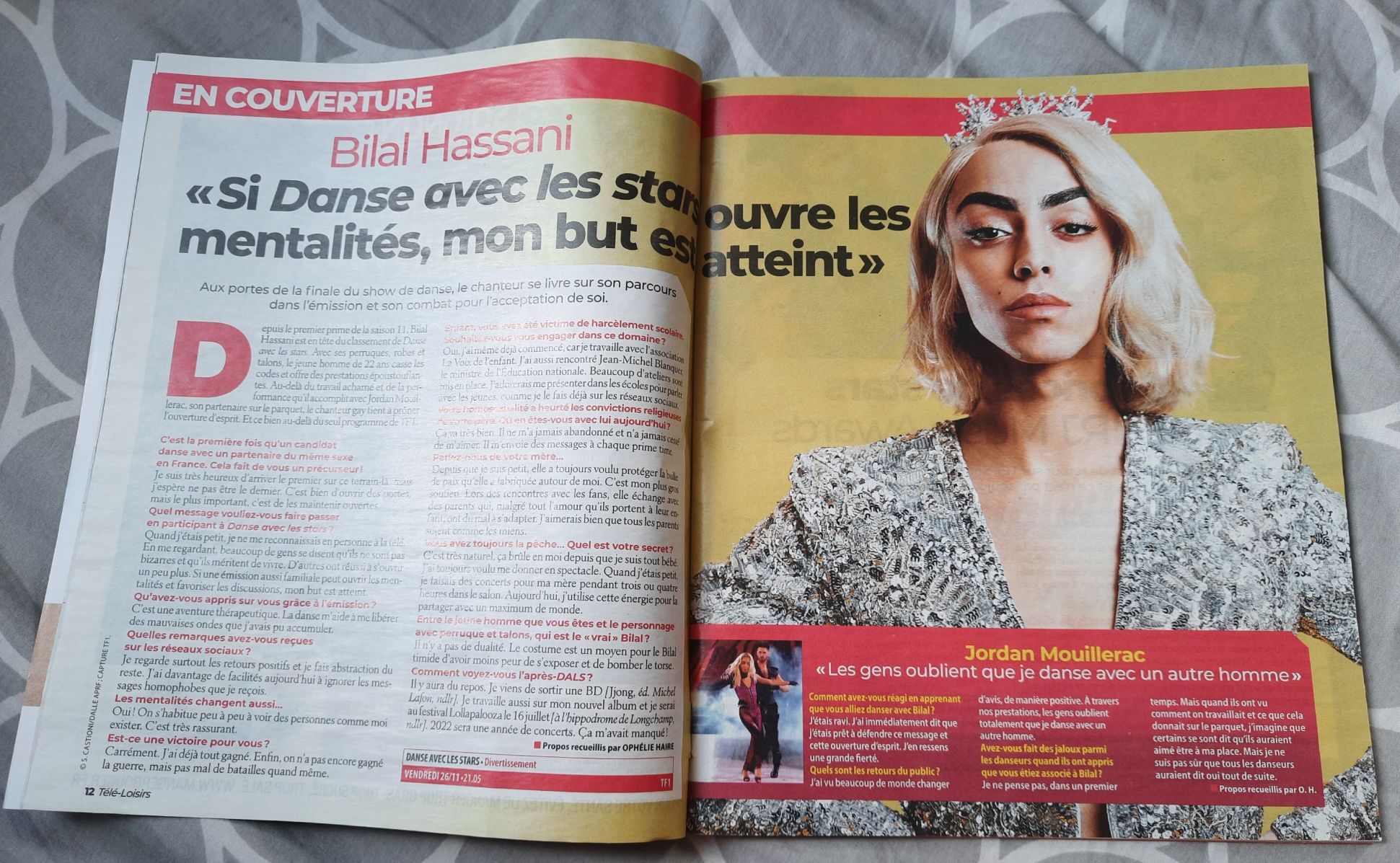 Czasopismo Bilal Hassani Télé Loisirs