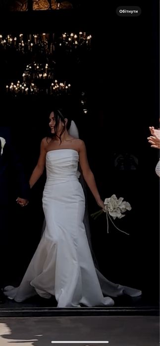 Весільне атласне плаття Milla Nova