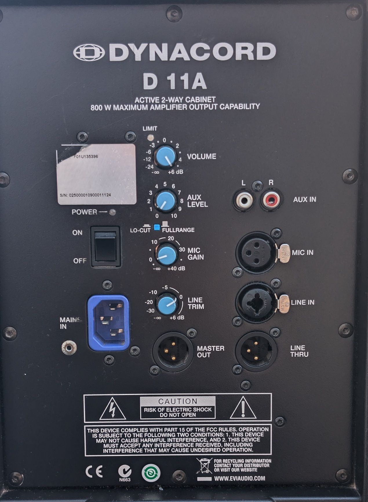 Dynacord d11a aktywne kolumny estradowe