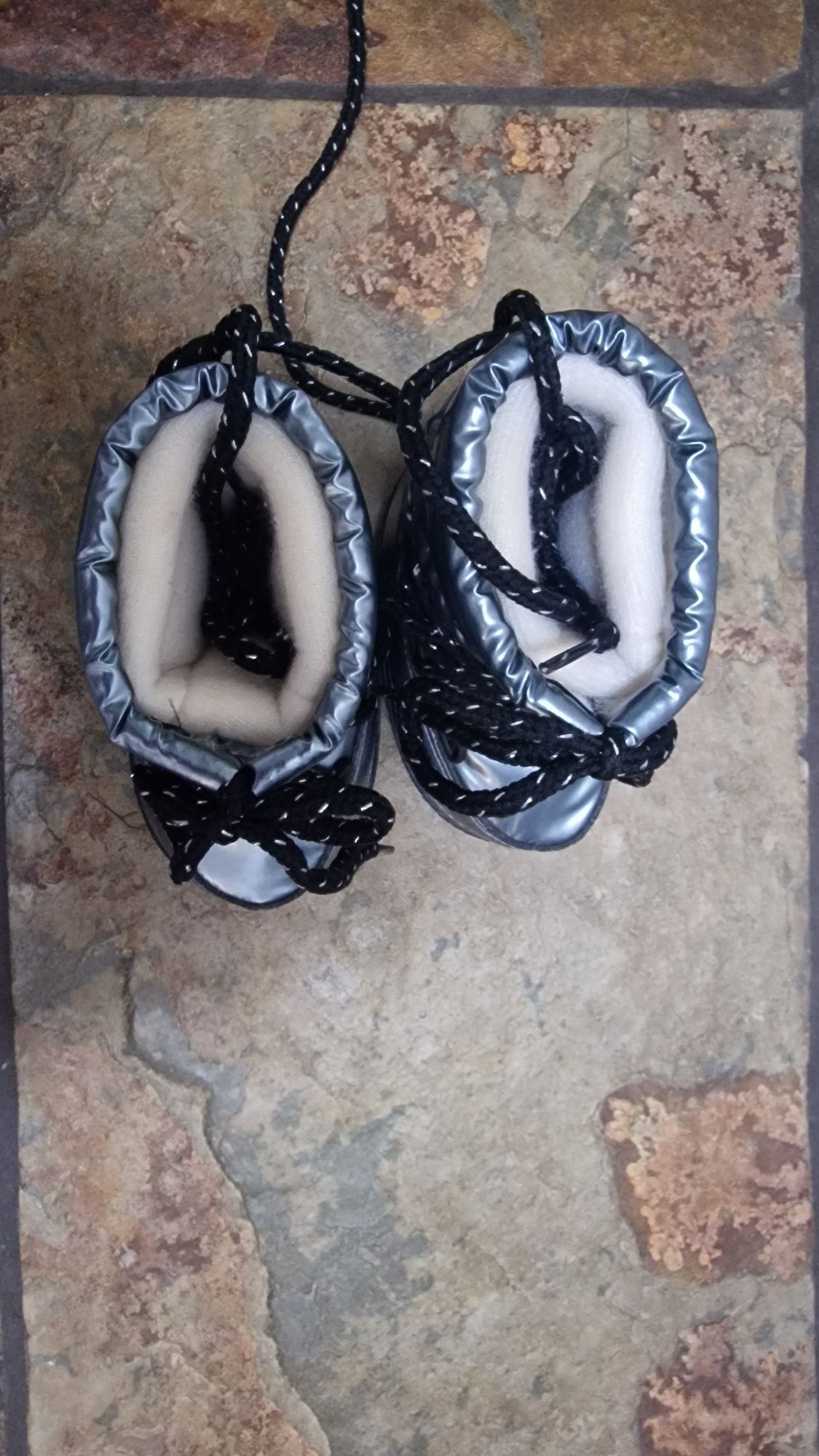 Buty BOOT srebrne śniegowce