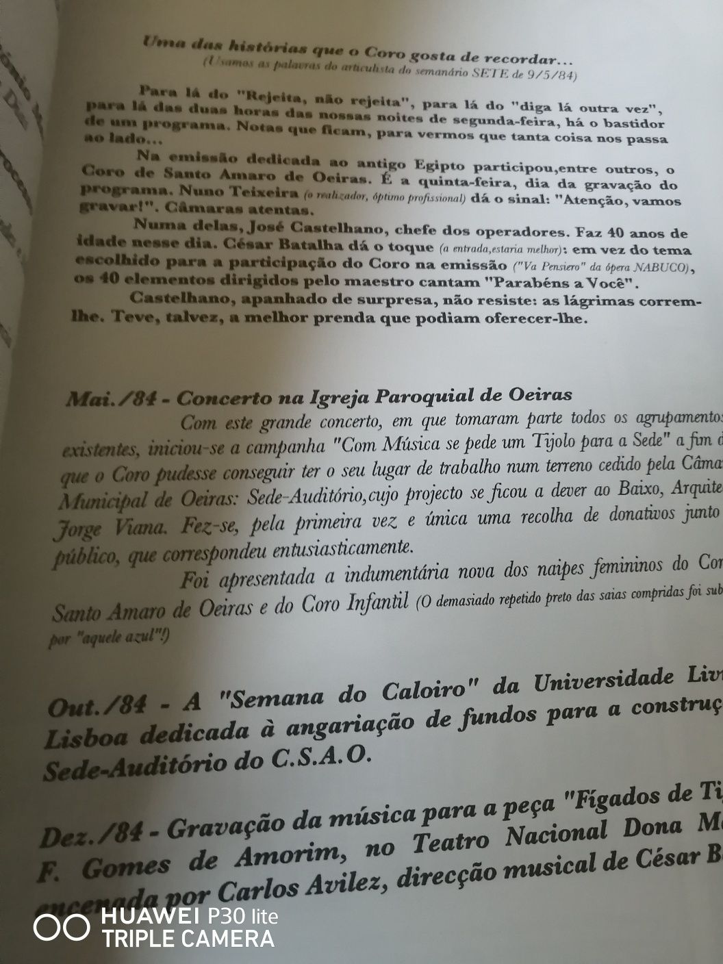 40* aniversário do Coro de Santo Amaro de Oeiras