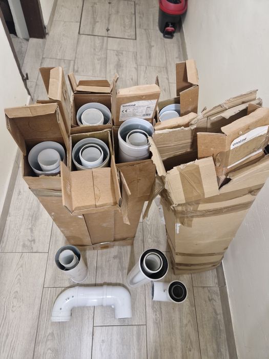 Rura kominowa prosta koncentryczna ppal metrowa plus kolanka