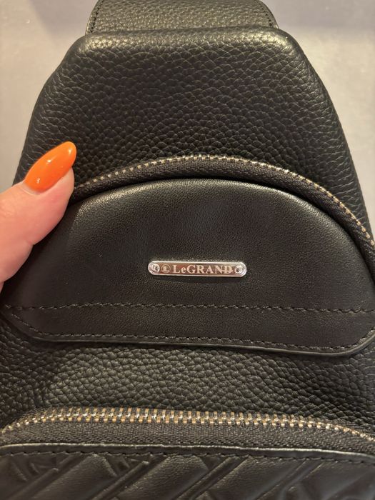 Чоловіча сумка, сумка-слінг LeGrand шкіряна.