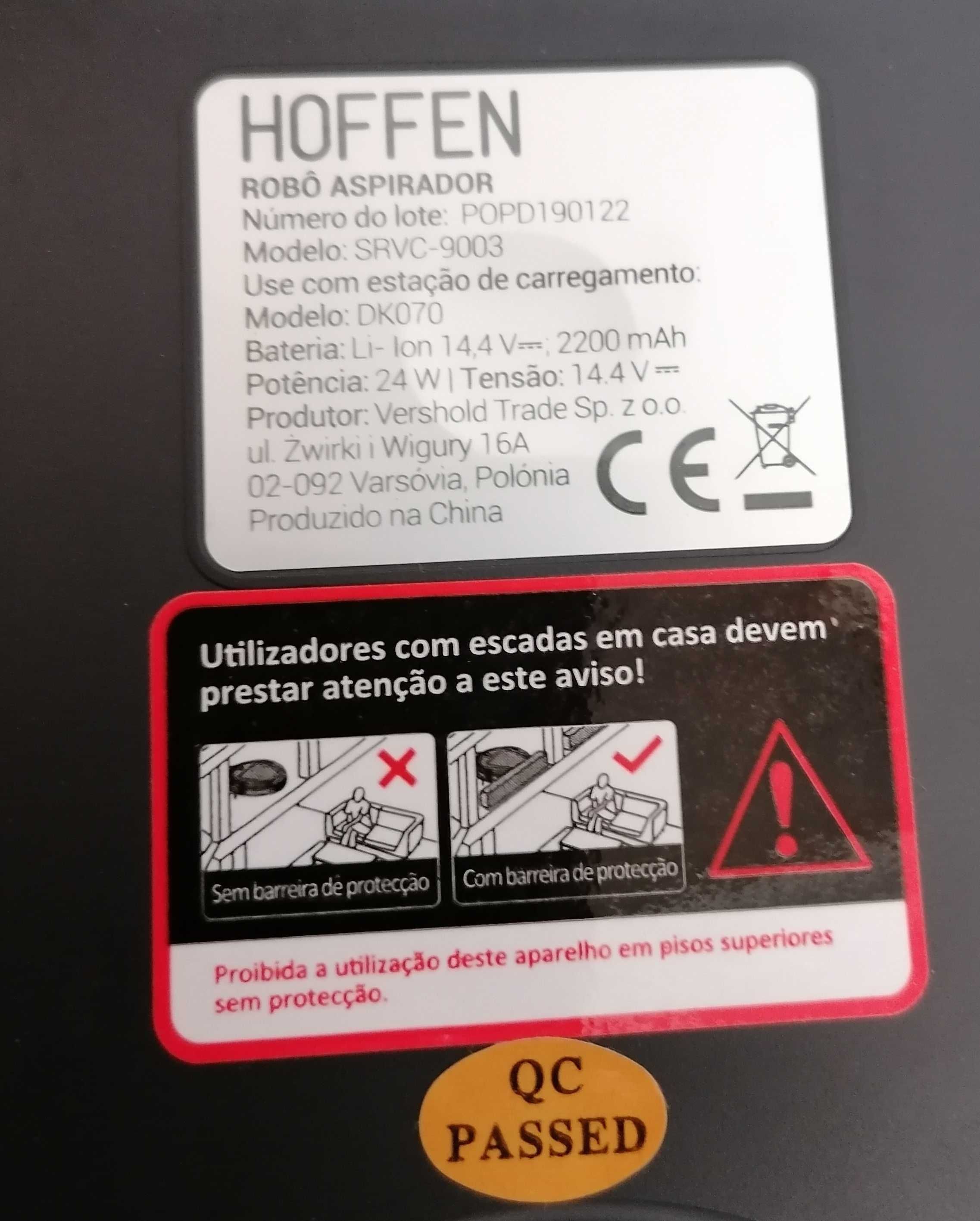 Aspirador Robo, "Hoffen", SRVC-9003, com avaria