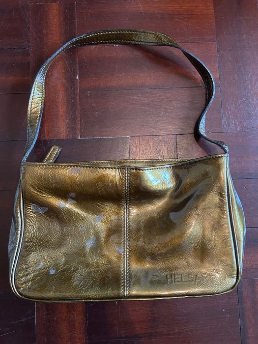 Mala de mão Vintage Senhora Helsart Dourada Glossy (Ler Descrição)