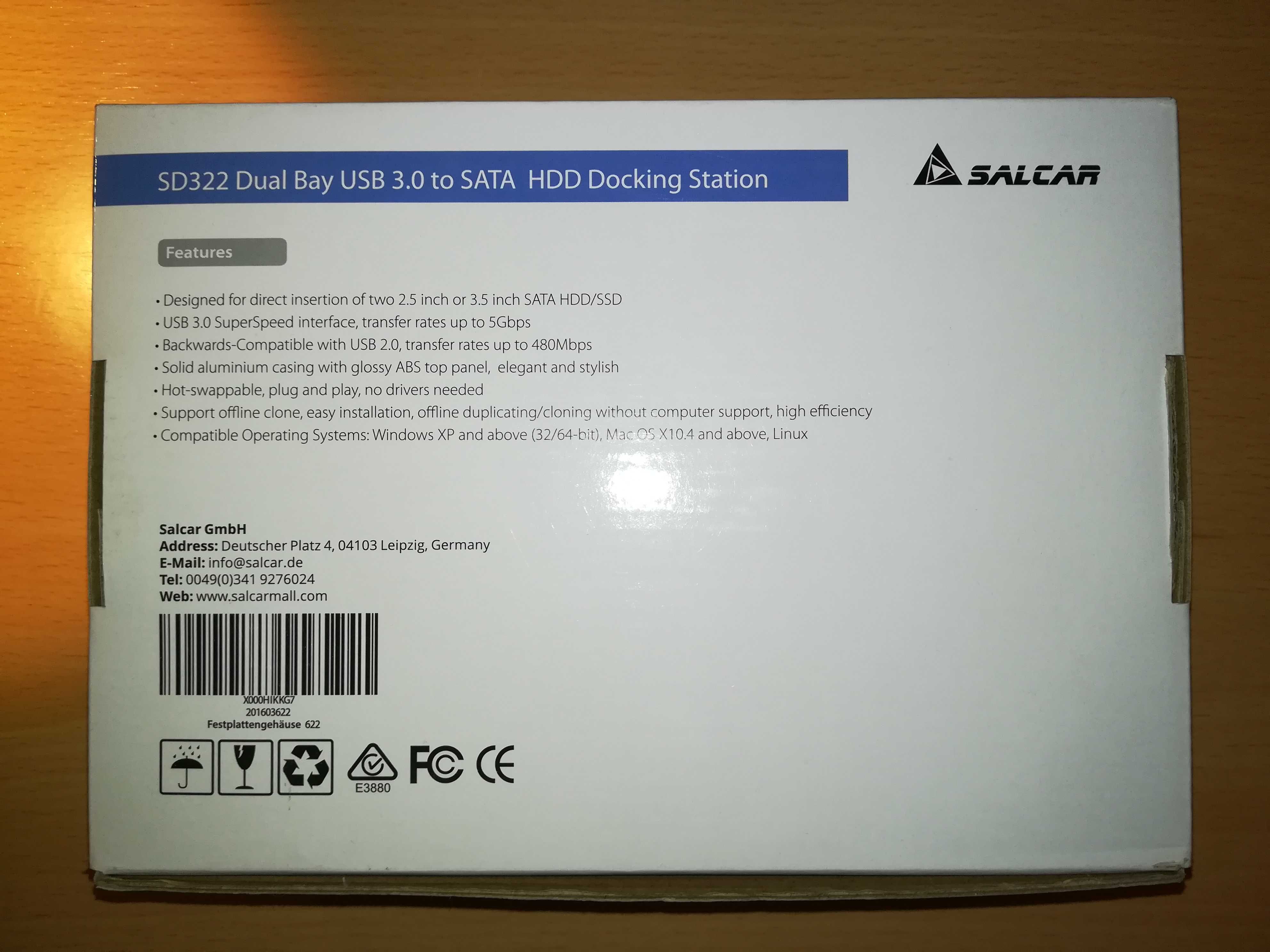 dock DUPLA - USB 3.0 - faz CLONE e RAID - SATA