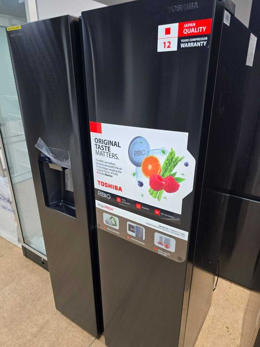 NOWA Toshiba KOSTKARKA lodówka GR-RS755WI Side by  gwar 2 lata M2
