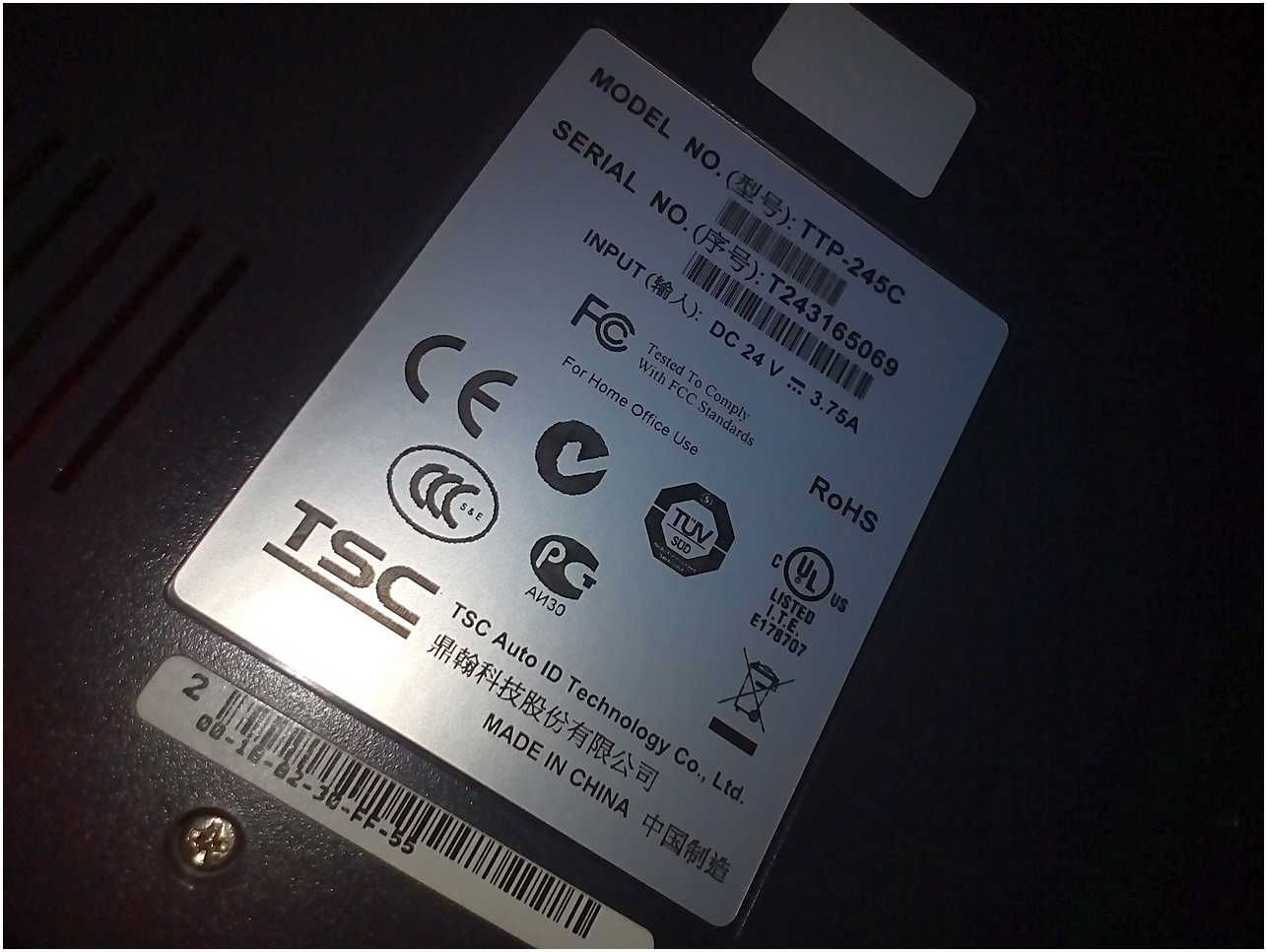 Термо, термотрансферный принтер этикеток TSC TTP-245C, Новая Почта