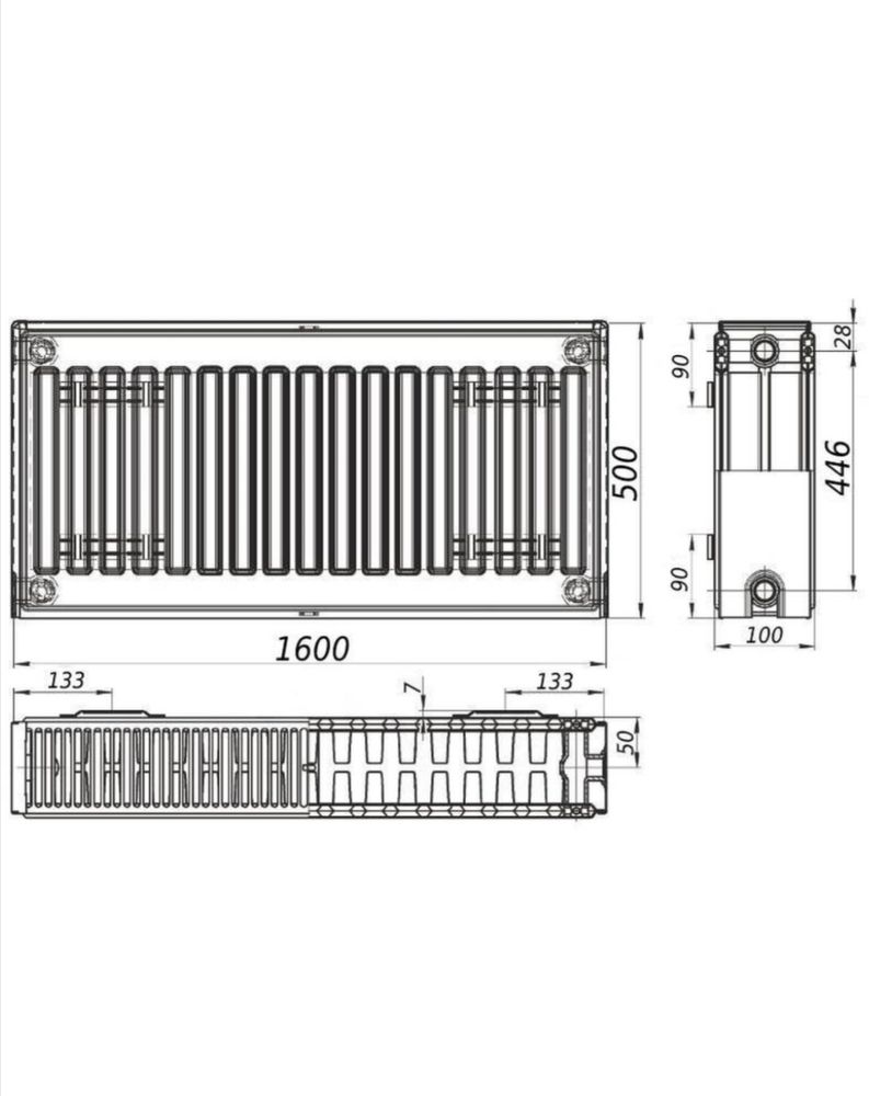 Батарея 1600 на 500. 22 тип