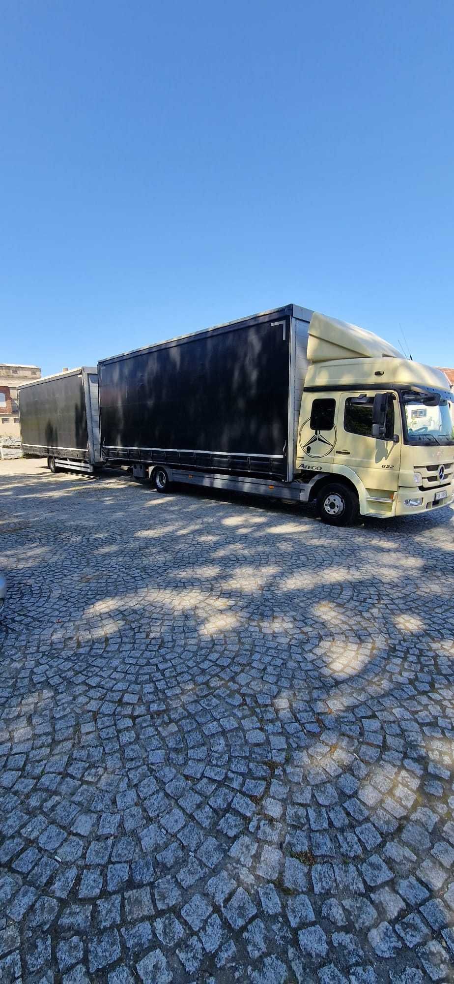 Mercedes Atego 822 Jumbo Mega Tandem Dwa Spania 7.,7m + 7,7m 3m 15,4m