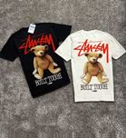 Новая футболка Stussy — Teddy — Чорна / Біла — Стусси — ХС С М Л ХЛ