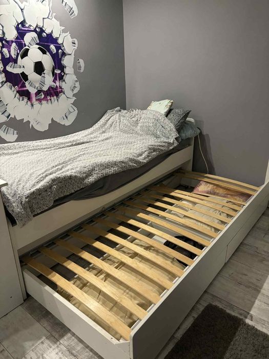 SLÄKT łóżko rozkładane 90x200 cm