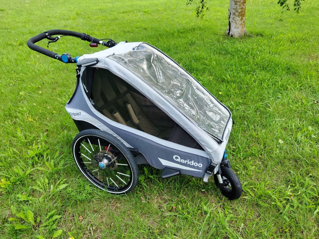 Qeridoo Kidgoo 1 Przyczepka rowerowa wysyłka riksza hamulce tarczowe