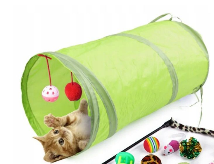 Tunel dla kota i 16 zabawek