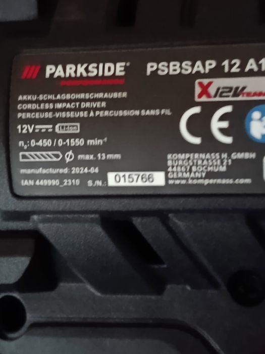 Wiertarko wkrentarka 12v modelA1+ 3 baterie i ładowarka