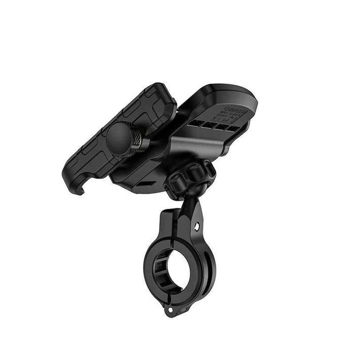 Suporte de Telemóvel para Moto com Carregador Rápido USB 3.0