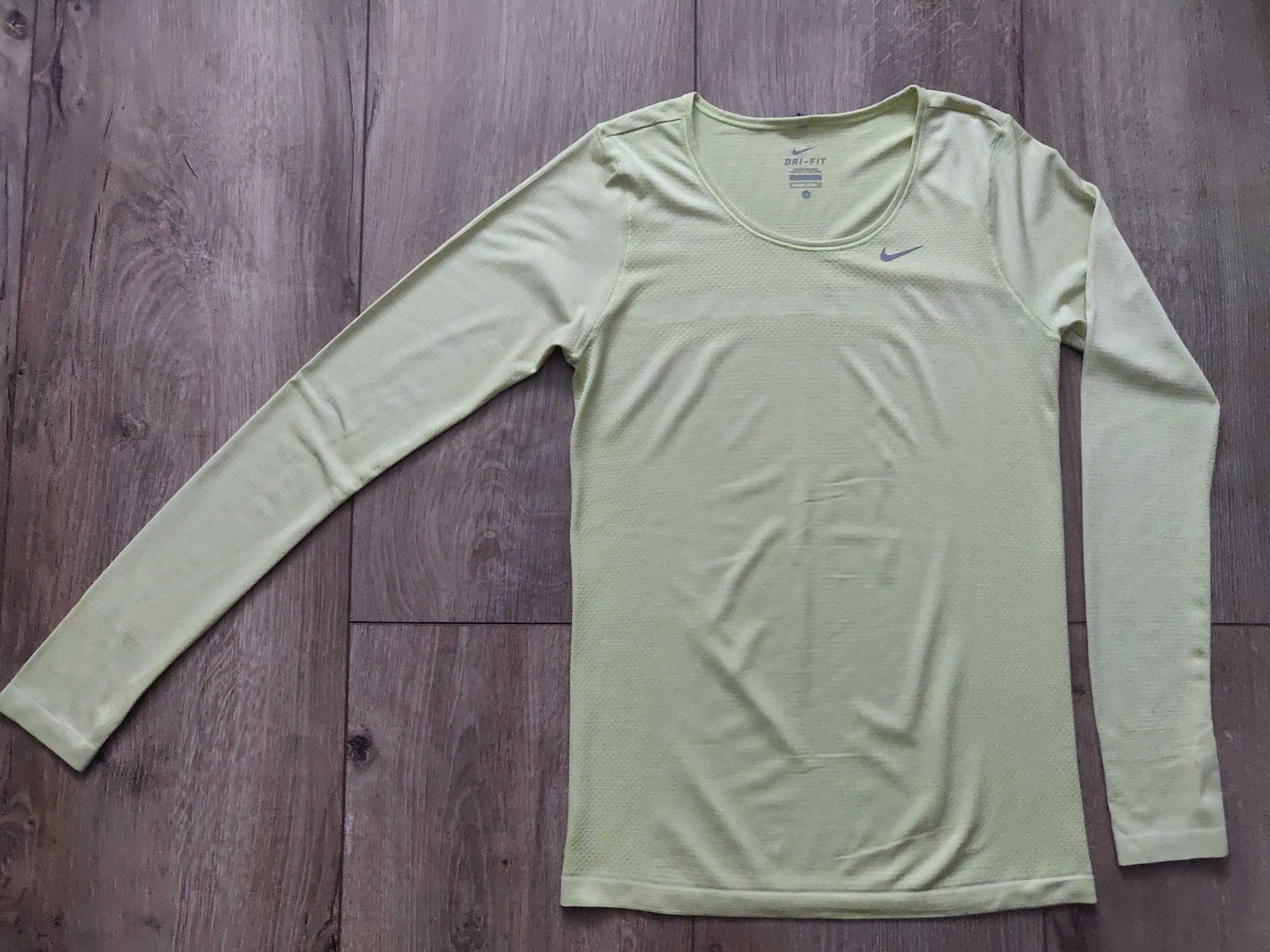 Термобелье компресионное лонгслив Nike dry fit S св- лимонного цвета