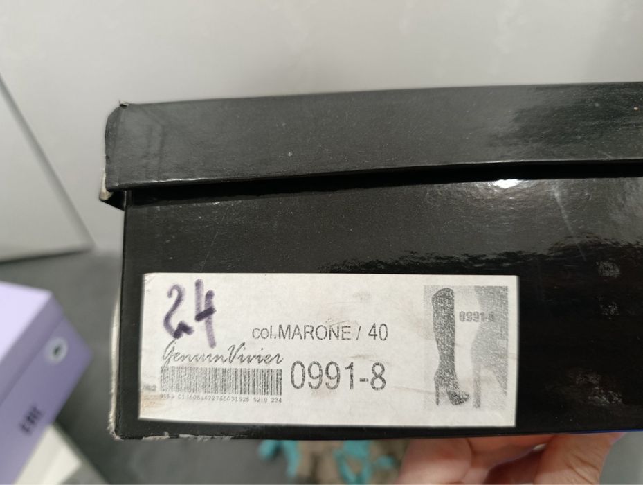 Шикарні італійські чоботи кольору шоколад