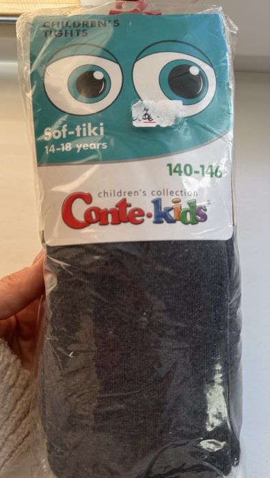 Колготки Conte для дівчаток на зріст 140-146 чм махрові утеплені