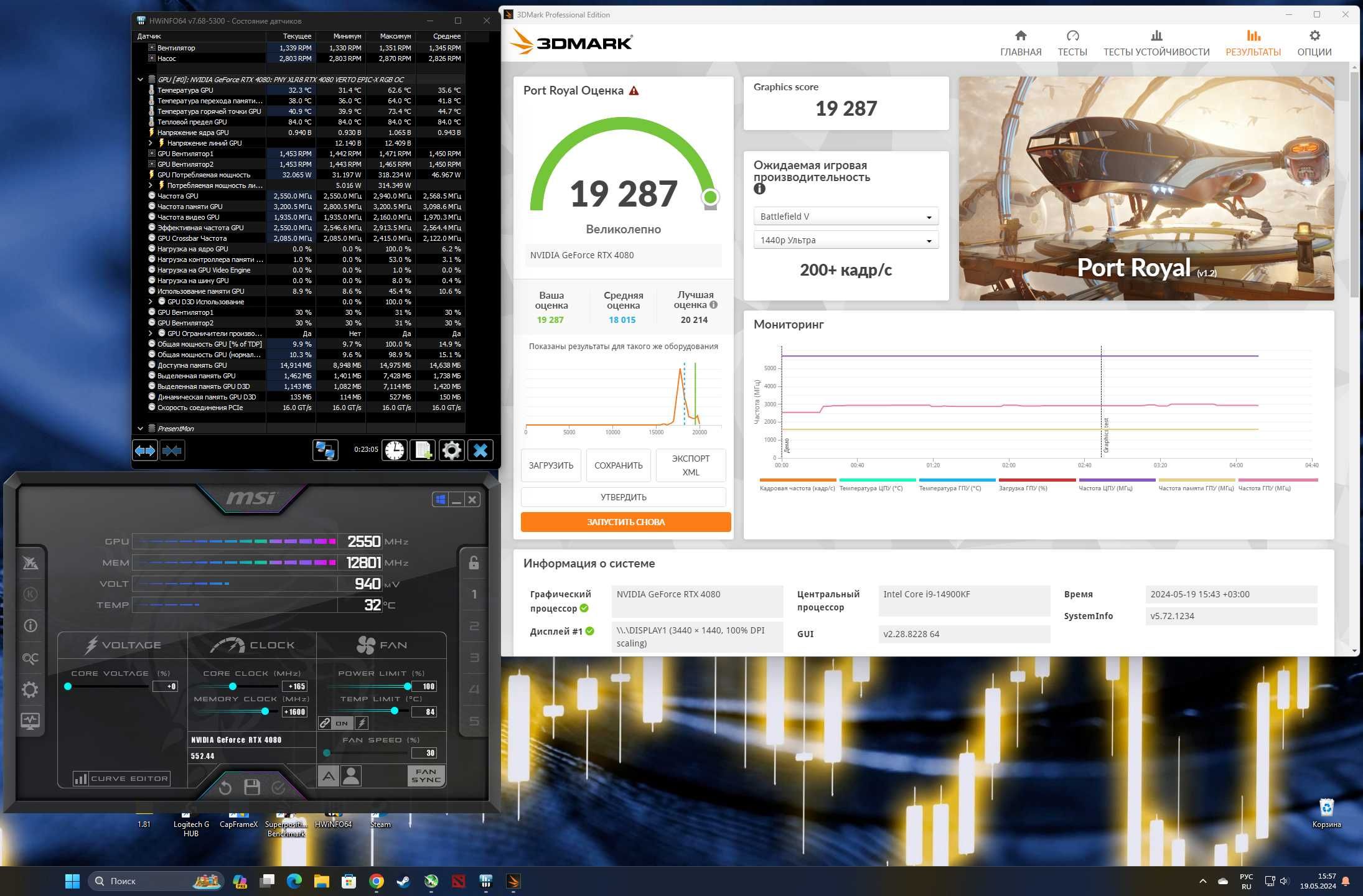 PNY GeForce RTX 4080 16GB XLR8 Gaming Verto Epic-X RGB OC. 2 шт.