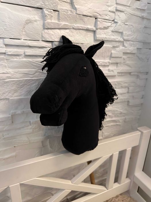 Koń Hobby Horse czarny biały  Koń na kiju Prezent na Mikołaja wysyłka